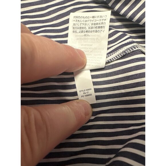 J.Crew Striped Off-The-Shoulder Ruffle Top Size 2 Petite - Picture 11 of 12